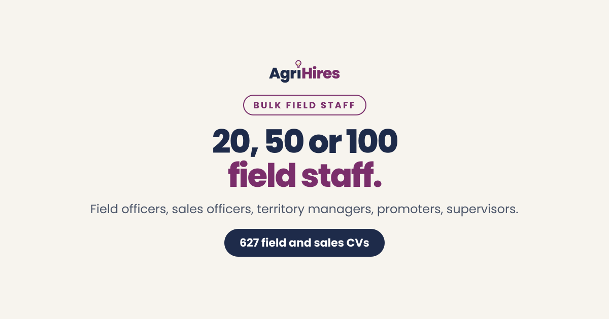 AgriHires bulk field staff share card