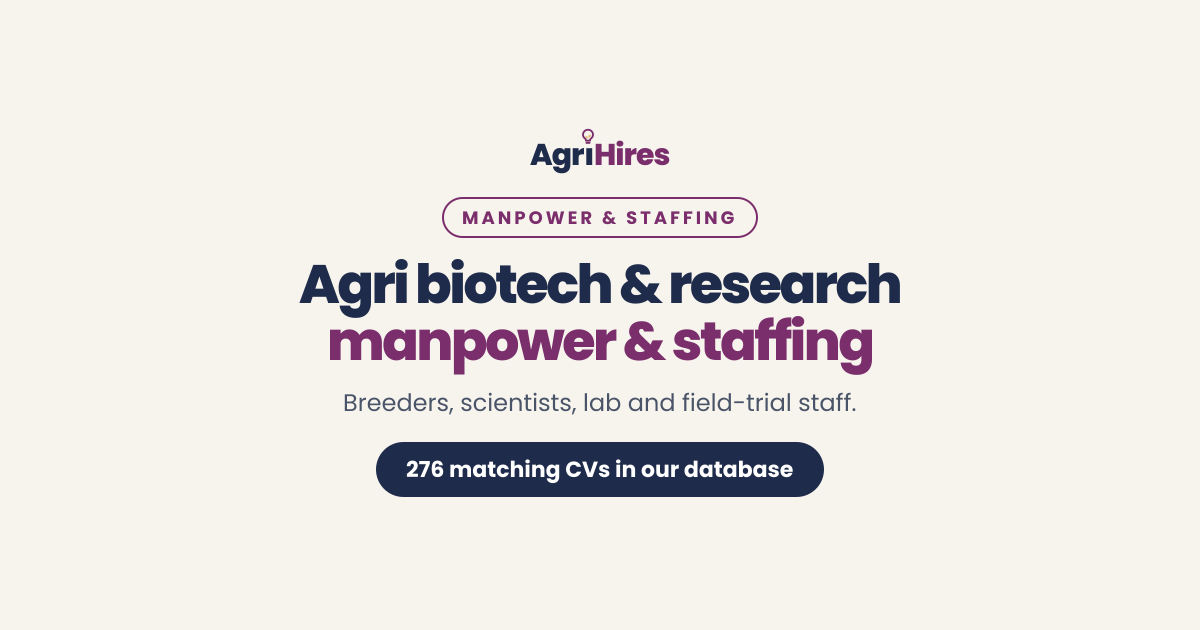 AgriHires agri biotech & research manpower and staffing share card