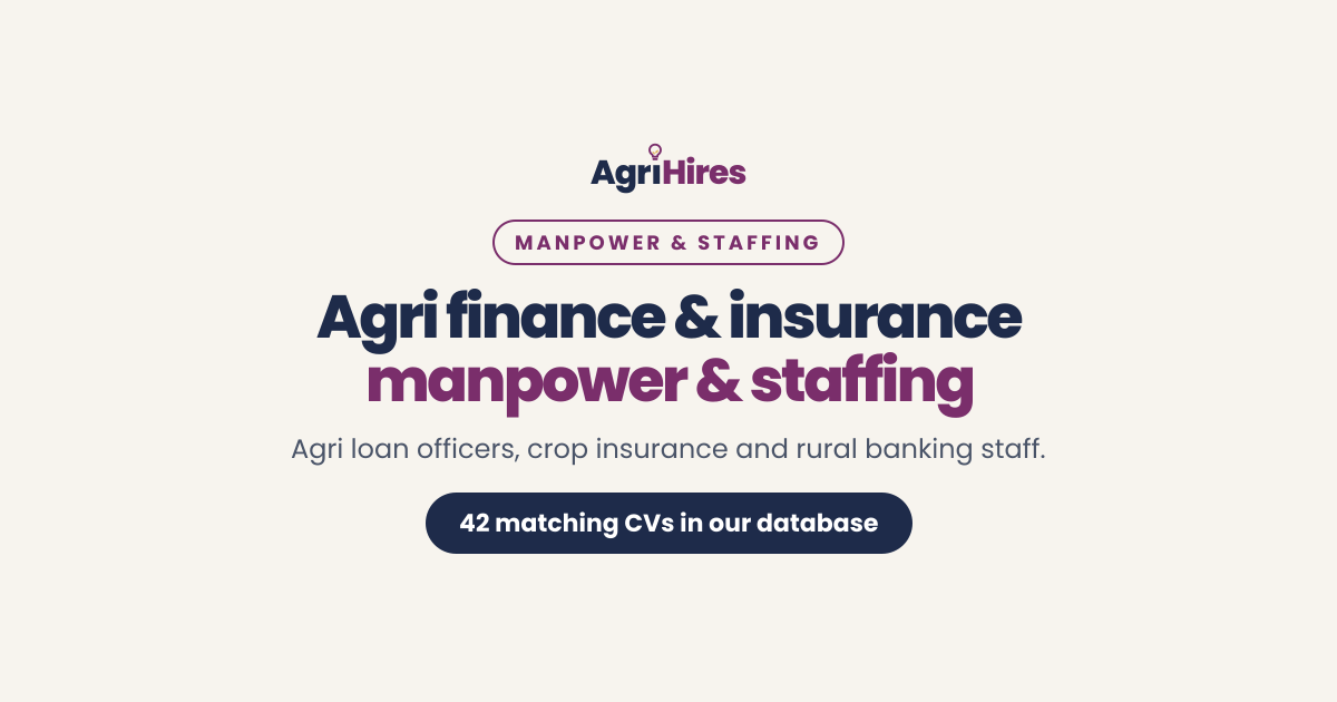 AgriHires agri finance & insurance manpower and staffing share card