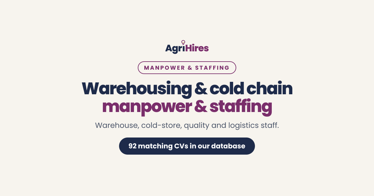 AgriHires warehousing & cold chain manpower and staffing share card